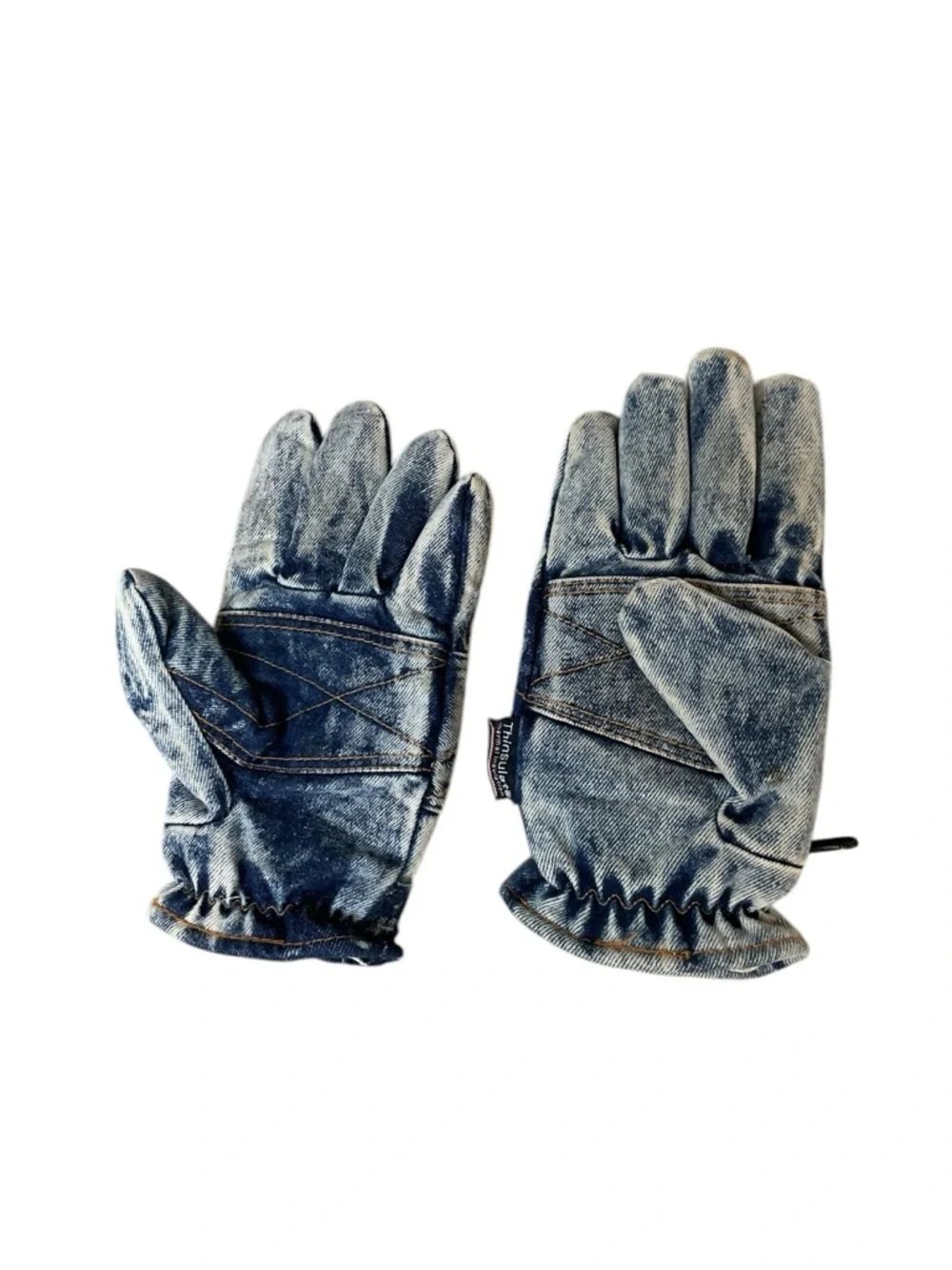 Spalding Denim Thinsulate Insulated Gloves Blue Jean Workwear Winter Gloves